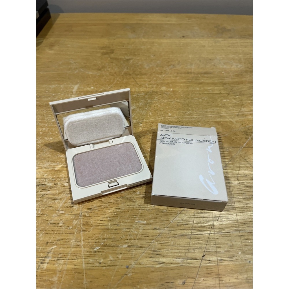 Vintage Avon Advanced Foundation Bronzing Powder-Golden Tan NOS 1990